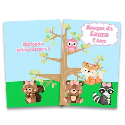 Revista colorir Bosque encantado 14x10cm - artesanato de PAPCRIE