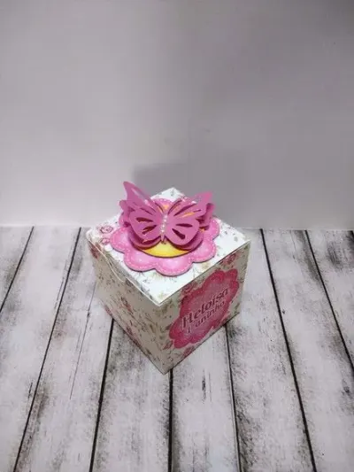 Caixa Cubo Jardim Encantado - artesanato de Fina Essência Papelaria Personalizada