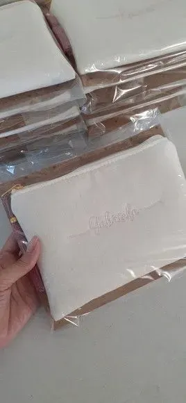 Necessaire personalizada - linho - artesanato de Innovare Studio