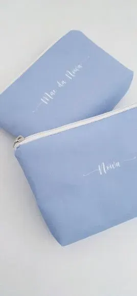 Necessaire personalizada Azul Serenity - artesanato de Innovare Studio