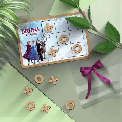Jogo da Velha - Frozen Personalizado - artesanato de Mi Papelaria Criativa