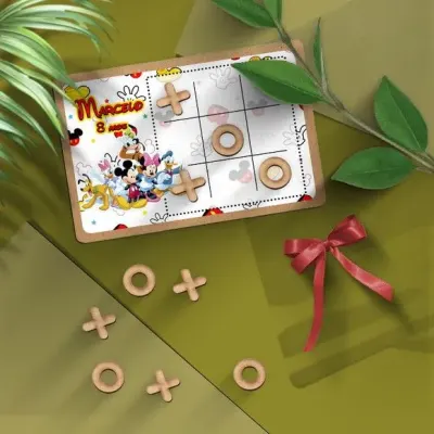 Jogo da Velha - Turma do Mickey Personalizado - artesanato de Mi Papelaria Criativa
