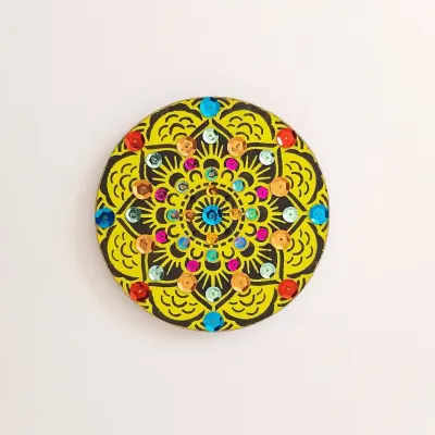 Mandala da Prosperidade AM - artesanato de Estudio Bananeira