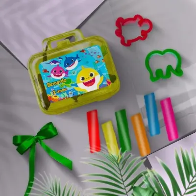 Mini Maleta - Baby Shark Personalizada - artesanato de Mi Papelaria Criativa