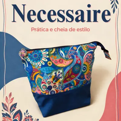 Necessaire trapézio duo 1 - artesanato de Djulik
