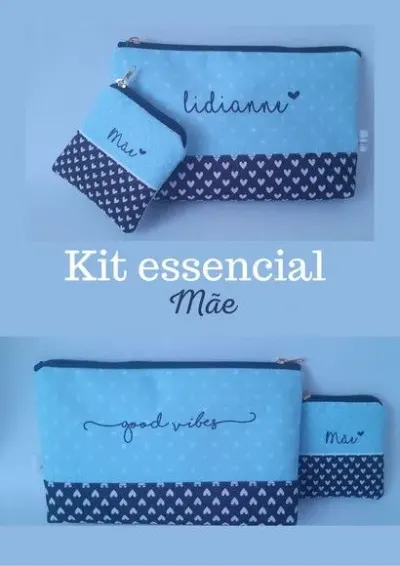 Kit necessaire e porta moedas Mãe - artesanato de Innovare Studio