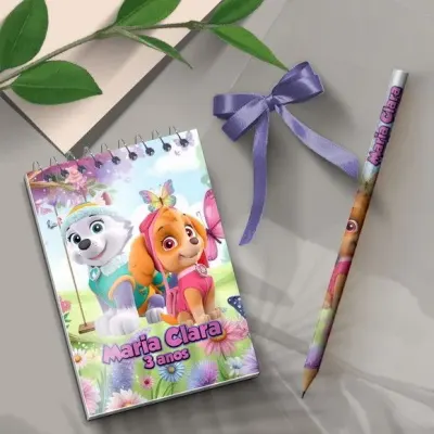 Bloquinho - Patrulha Canina Personalizado - artesanato de Mi Papelaria Criativa