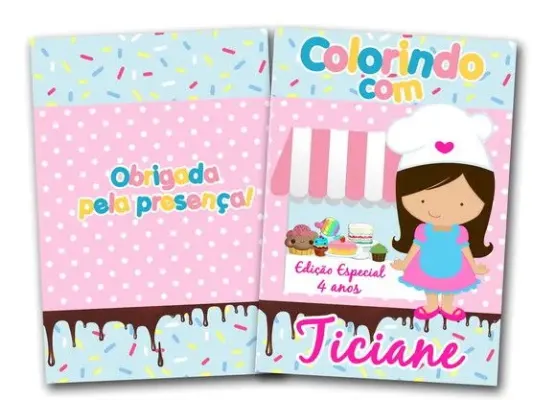 Revista colorir confeitaria 14x10 - artesanato de PAPCRIE