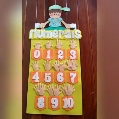 painel escolar números - artesanato de Ateliê Thalita Confecções