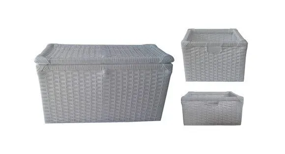Kit 13 Gavetas Organizadores e 1 Baú Branco - artesanato de Mundo Urbano