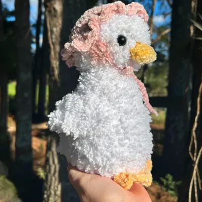 Pato em crochê - artesanato de Lidiane entre Fios