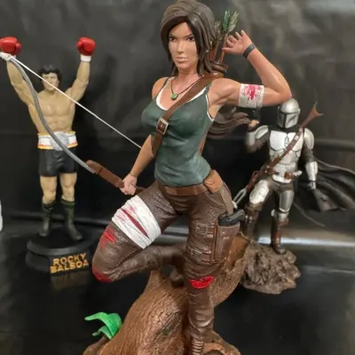 Lara Croft Tomb Raider Action Figure Colecionaveis Estatua - artesanato de 3D BILLA
