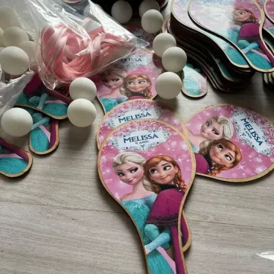 Raquete Ping Pong - Frozen - artesanato de Mi Papelaria Criativa