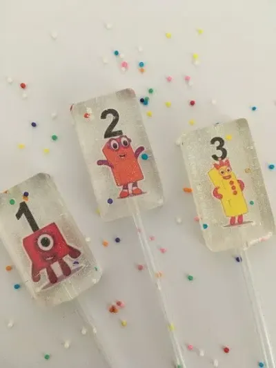 Retangular Numberblocks - artesanato de Lollipops Cristal