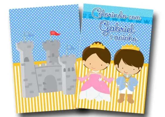 Revista colorir principe princesa 14x10 - artesanato de PAPCRIE