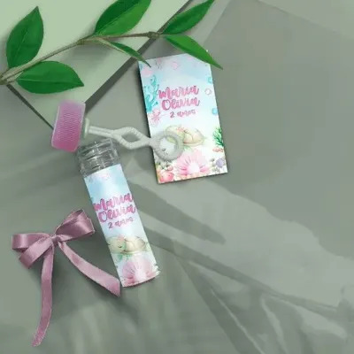 Bolha de Sabão - Fundo do Mar Personalizado - artesanato de Mi Papelaria Criativa