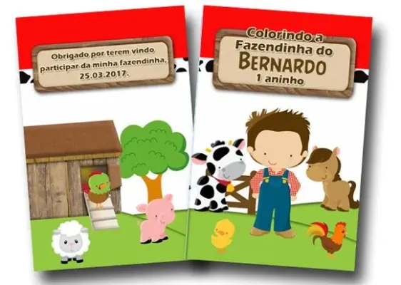 revista para colorir fazendinha 14x10 - artesanato de PAPCRIE