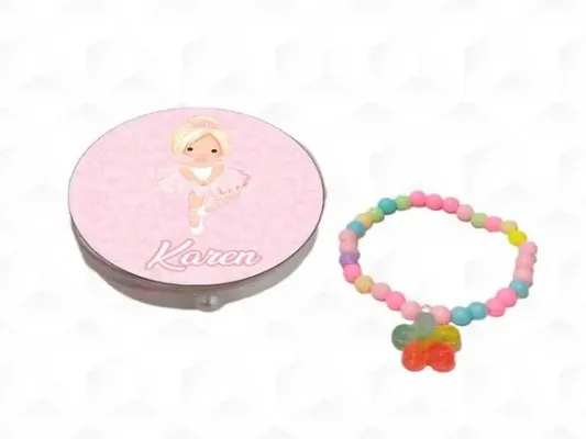 Latinha com Pulseira Bailarina Personalizada - artesanato de creativitybynina