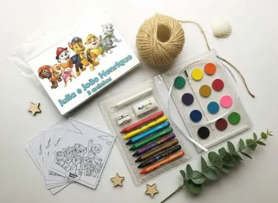 Estojo de Pintura Patrulha Canina Personalizado - artesanato de Mi Papelaria Criativa