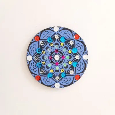 Mandala da Prosperidade AZ - artesanato de Estudio Bananeira