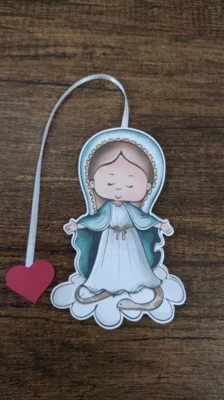 Marcador de Página 08 cm - Nossa Senhora das Graças T - artesanato de Emejhu Personalizados