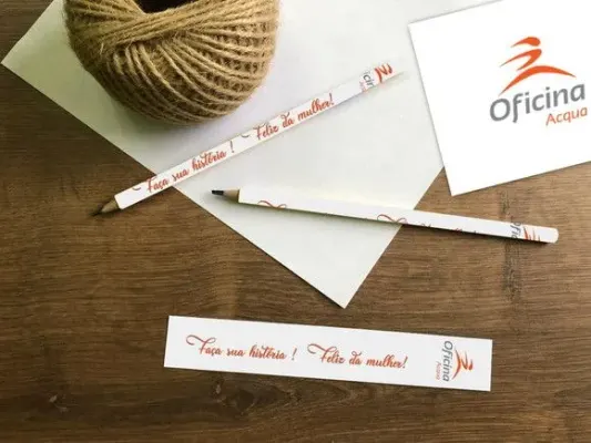 Lápis Logo Marca Personalizado - artesanato de Mi Papelaria Criativa