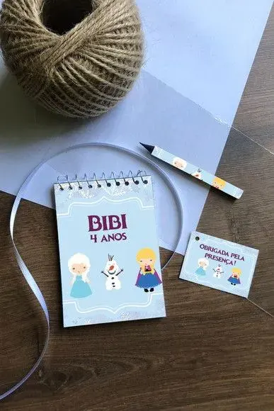 Bloquinho Frozen Cute Personalizado - artesanato de Mi Papelaria Criativa