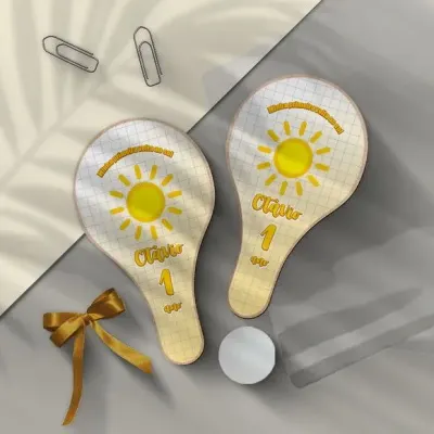 Raquete Ping Pong - Minha Primeira Volta ao Sol - artesanato de Mi Papelaria Criativa