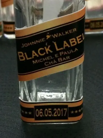 Garrafinha Black Label Personalizada - artesanato de Mi Papelaria Criativa