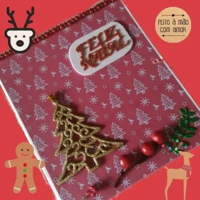 Presente de Natal: Álbum de fotos para o Natal (versão I) - artesanato de Ateliê de Criação Usina Caseira