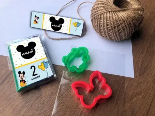 Massinha Modelar Mickey Personalizada - artesanato de Mi Papelaria Criativa