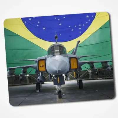 Mouse Pad Aeronáutica Militar Avião Profissão Presente Personalizado 02 - artesanato de Gráfica Laudadio