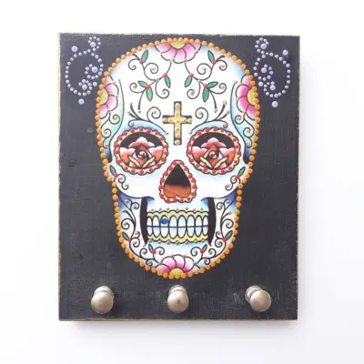 Porta Chave Caveira 1 - artesanato de Estudio Bananeira