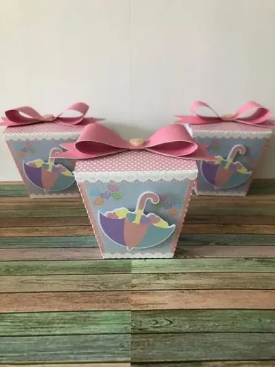 Caixa Sushi Chuva De Amor - artesanato de Fina Essência Papelaria Personalizada