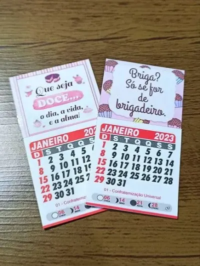 Calendário Imã de Geladeira - artesanato de PAPCRIE