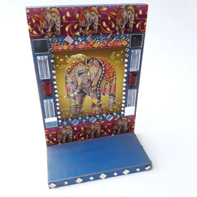 Altar Indiano Azul Cobalto - artesanato de Estudio Bananeira