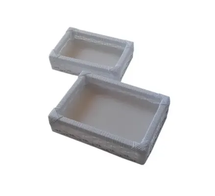 Kit Bandeja Vime Sintético Branca - artesanato de Mundo Urbano