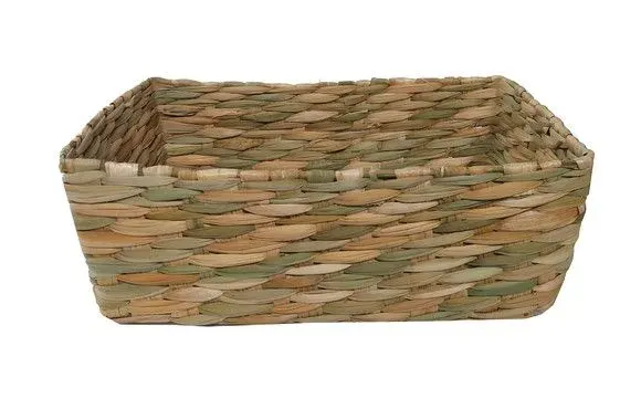 Cesta de Palha de Taboa Vime Caixa Organizadora 28x20x10 - artesanato de Mundo Urbano