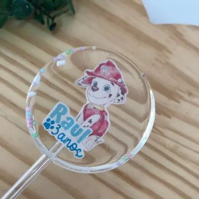 Patrulha Canina - artesanato de Lollipops Cristal