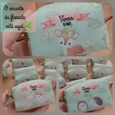 Necessaire Mini Box - Floresta Encantada - artesanato de Innovare Studio