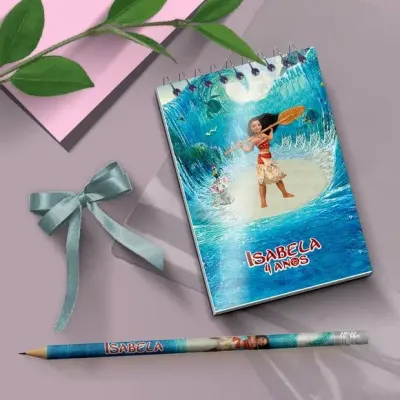 Bloquinho - Moana Personalizado - artesanato de Mi Papelaria Criativa