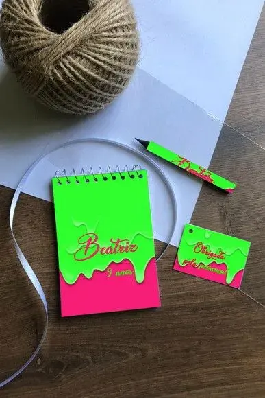 Bloquinho Slime Personalizado - artesanato de Mi Papelaria Criativa