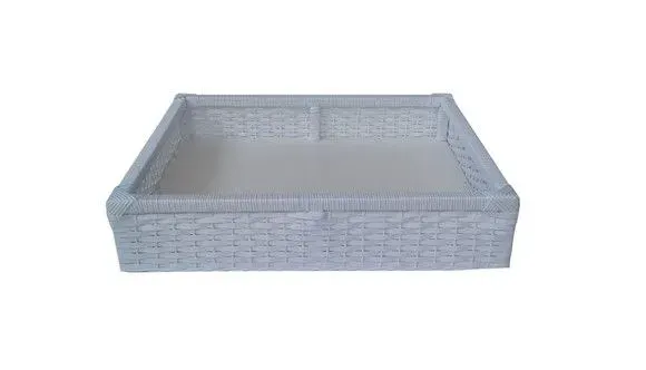 Kit 5 Cestos Organizadores Branco 50x40x15 - artesanato de Mundo Urbano