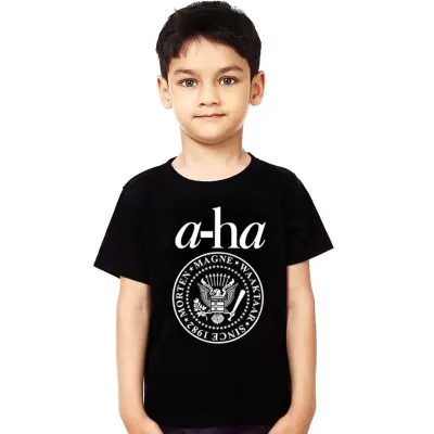 Camiseta a-Ha Take On Me logo , estampa exclusiva, 100% algodão (cópia) - artesanato de Lado B Rock Camisetas