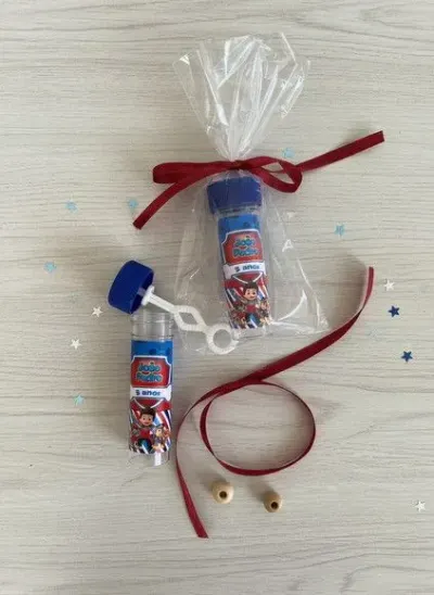 Bolha de Sabão - Patrulha Canina Personalizado - artesanato de Mi Papelaria Criativa