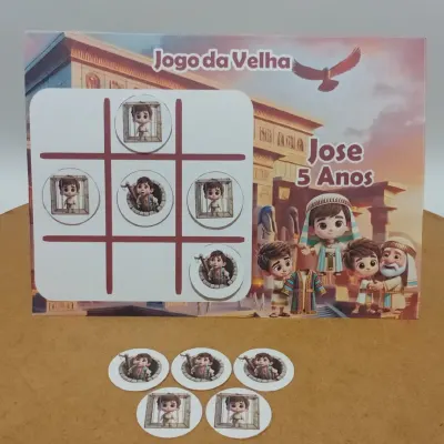 lembrancinhas Jogo da Velha Personalizado Tema José do Egito(Govermador)