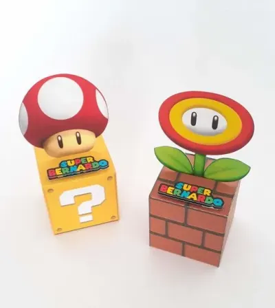 Caixa Cubo Super Mário - artesanato de Amulleto Ateliê