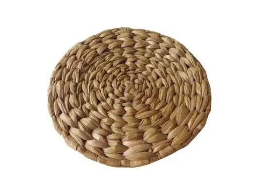 Sousplat Porta Copo Taboa Natural 10 cm D - artesanato de Mundo Urbano