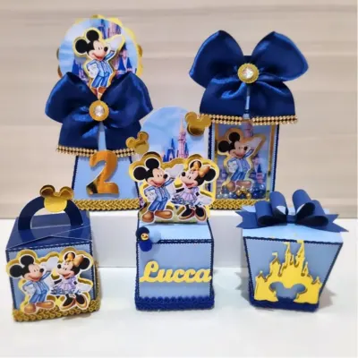kit 20 caixinhas Personalizadas Disney 50 Anos Lembrancinhas Decoração Festa infantil Papelaria Caixinha Disney 50 Anos - artesanato de DucaParty Personalizados