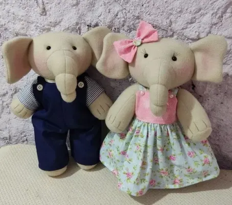 Elefante de tecido - artesanato de Ateliê cantinho do bebê